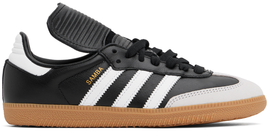 Adidas Originals Black & White Samba Sneakers In Black/ftwwht/goldmt