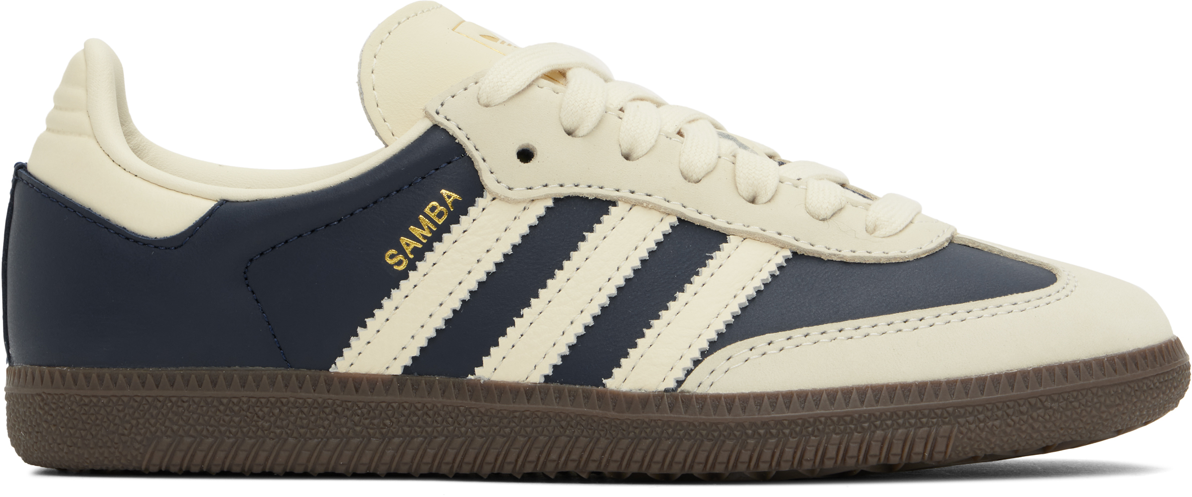 Off-White & Navy Samba OG Sneakers