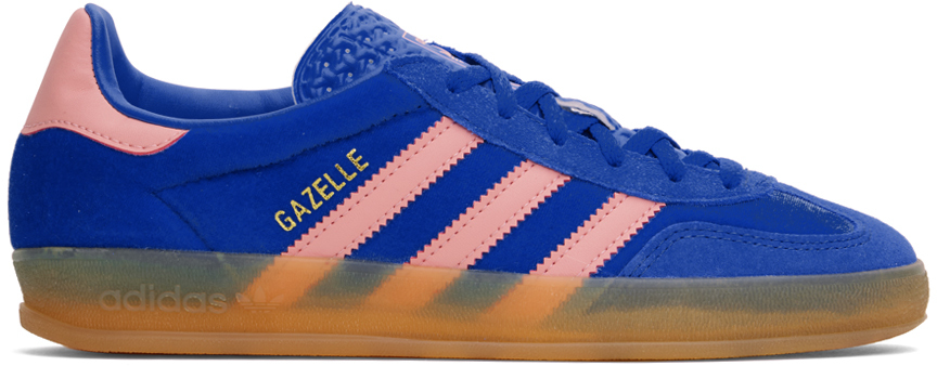 Blue & Pink Gazelle Indoor Sneakers