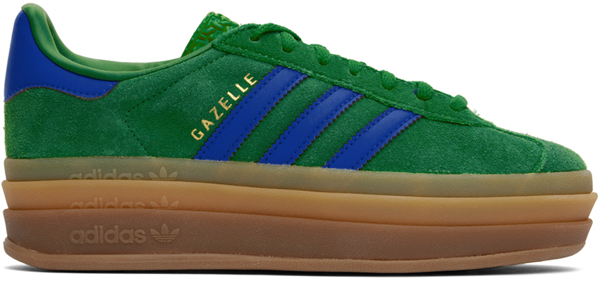 Blue and green adidas gazelle online