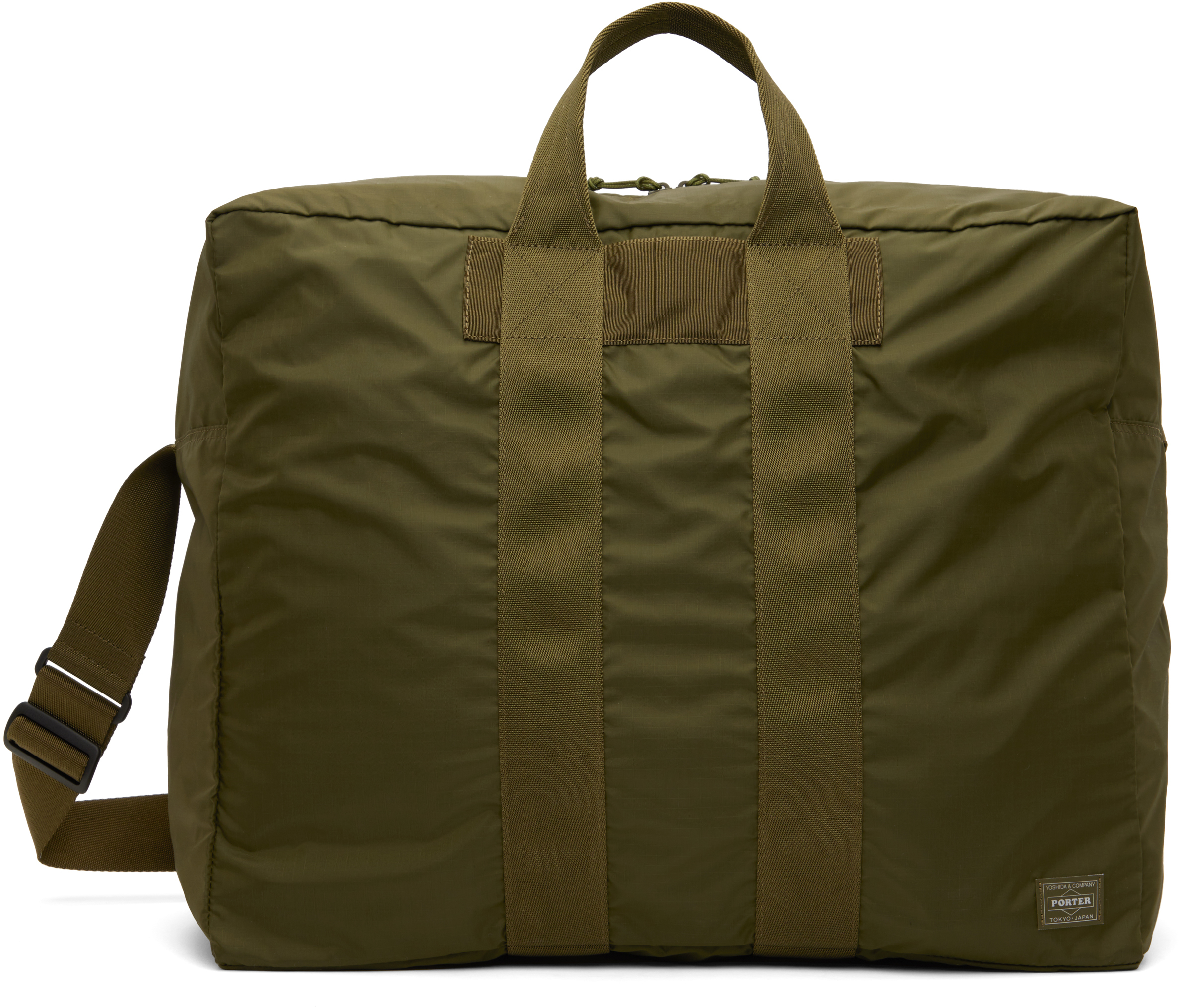 PORTER - Yoshida & Co Khaki Flex 2Way Duffle Bag