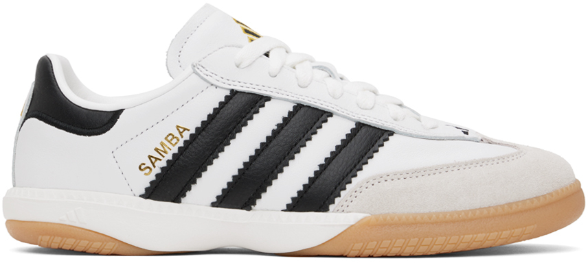 Shop Adidas Originals White Samba Mn Sneakers In Ftwr White/core Blac