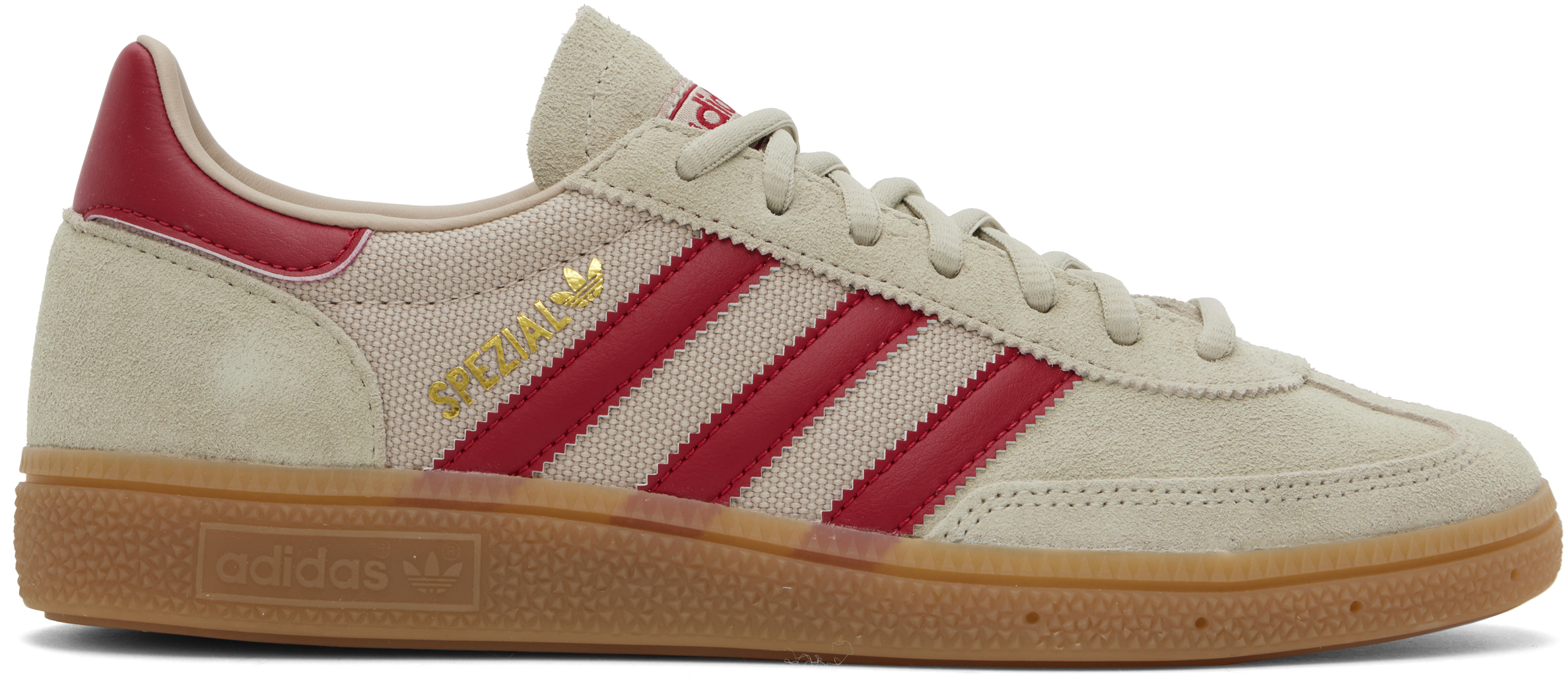 Adidas Originals Gray Handball Spezial Sneakers In Putty Grey / Team Vi