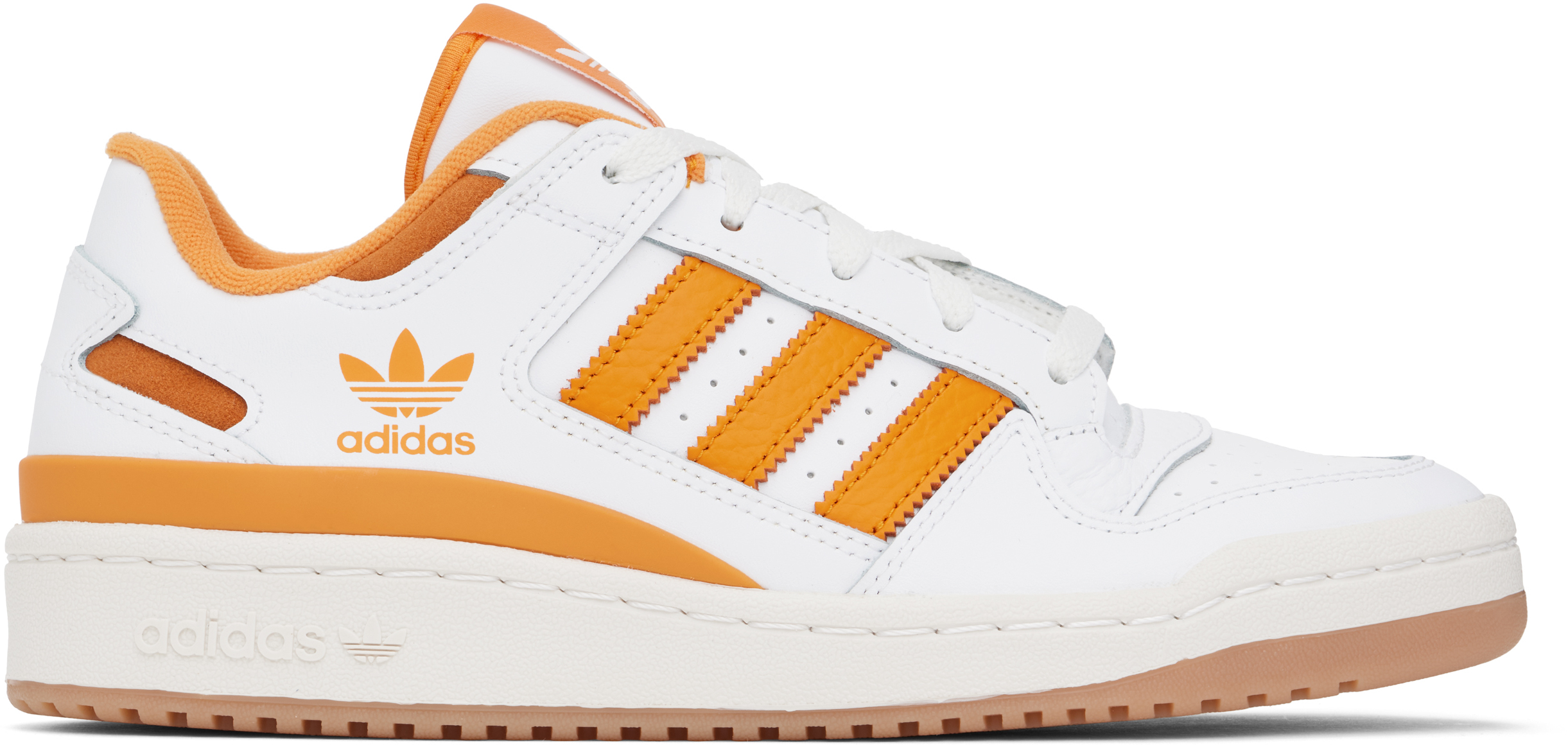 White & Orange Forum Low CL Sneakers