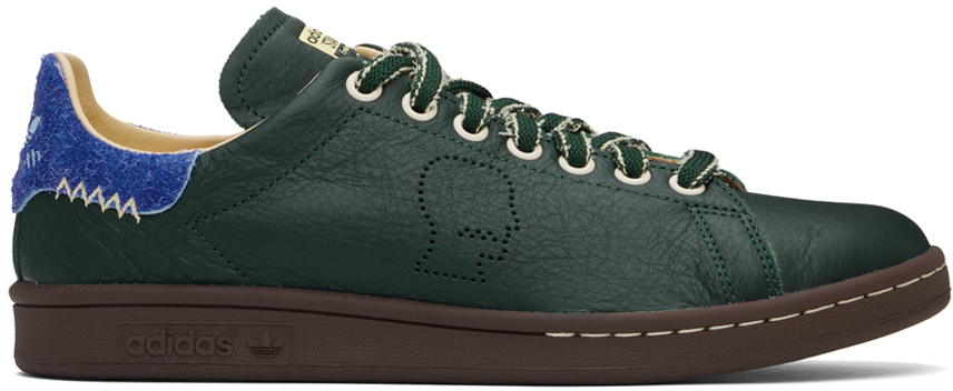 Shop Adidas Originals Green Brain Dead Edition Stan Smith Sneakers In Dark Blue/pantone/sa