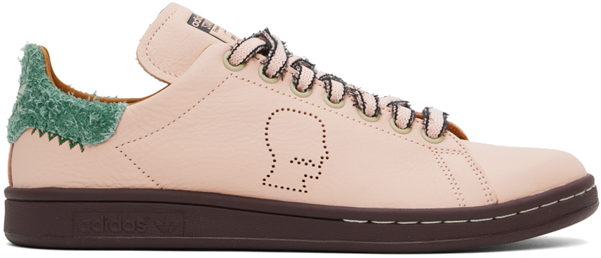 Shop Adidas Originals Pink Brain Dead Edition Stan Smith Sneakers In Vapour Pink/green