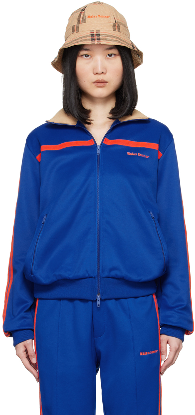 Shop Wales Bonner Blue Adidas Originals Edition Stand Collar Track Jacket In Team Royal Blue