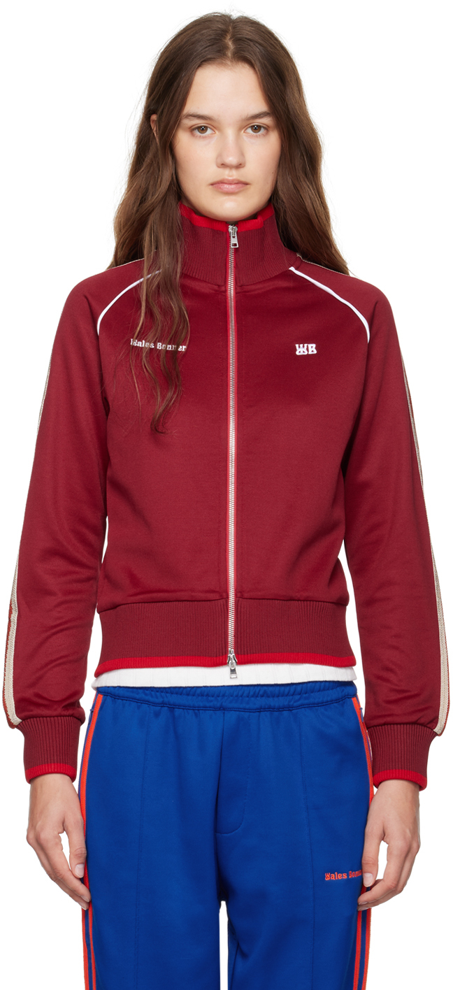 Shop Wales Bonner Burgundy Shine Track Jacket