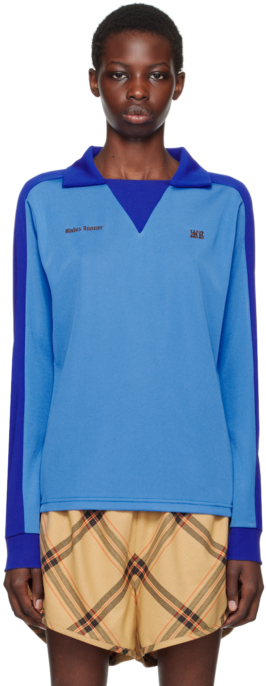 Shop Wales Bonner Blue Home Jersey Polo