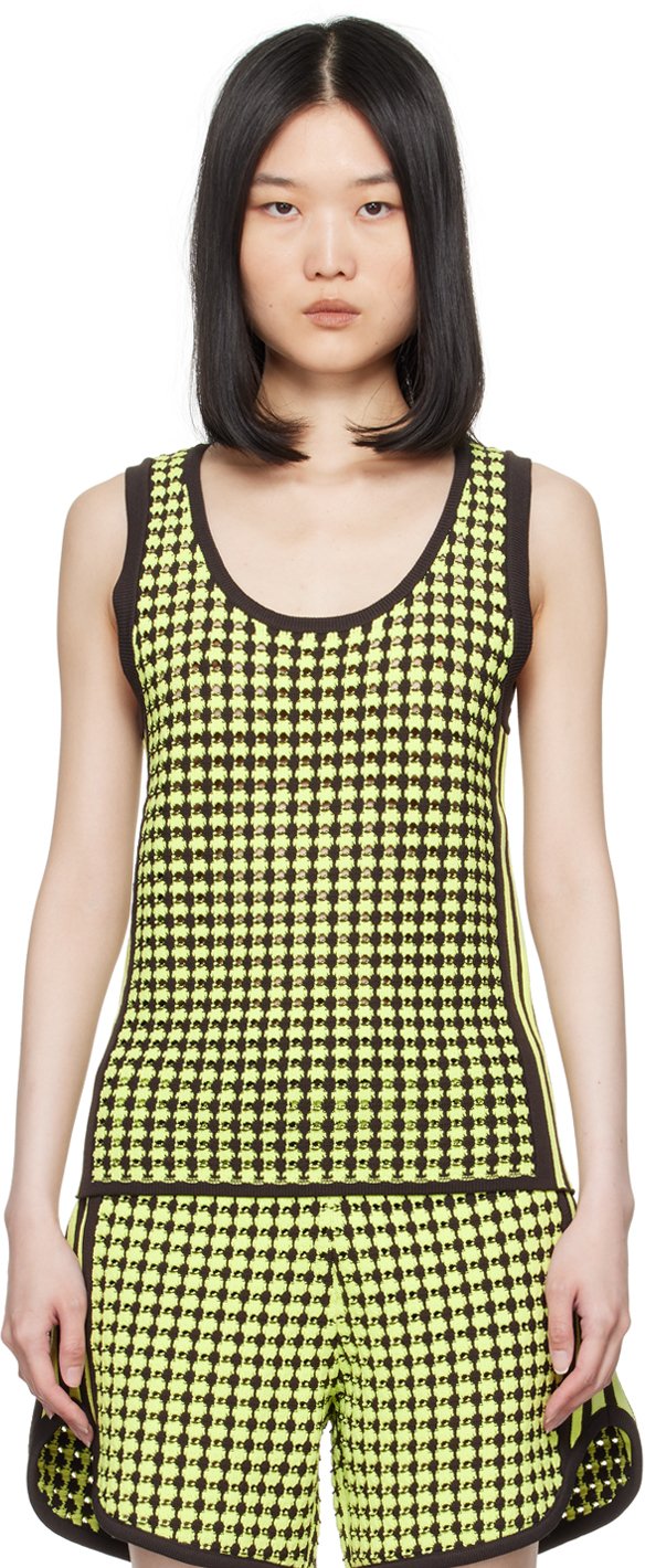 Green & Brown adidas Originals Edition Ribbed Tank Top