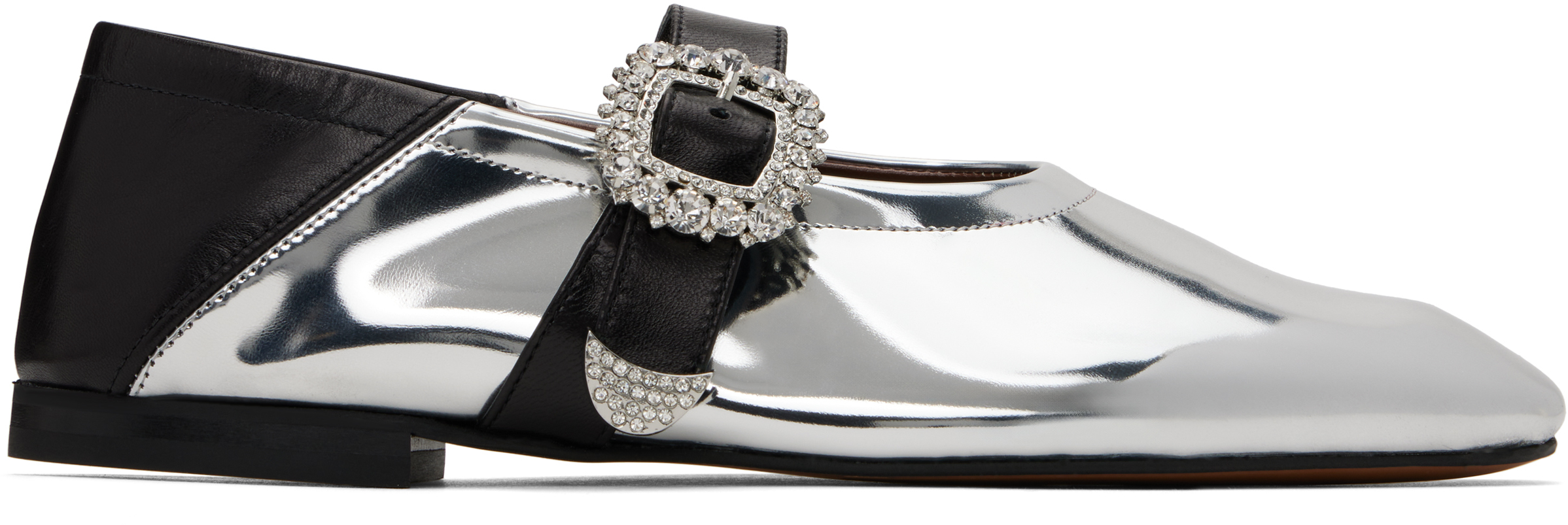 Wales Bonner Silver Glide Ballerina Flats In 20060 052 Silver