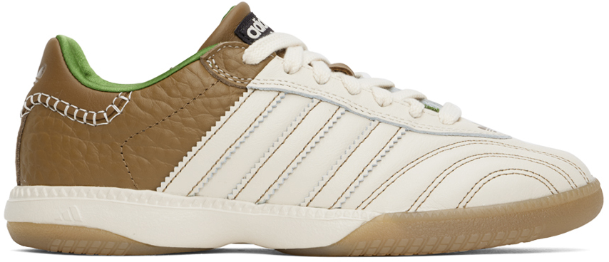 Shop Wales Bonner Off-white & Brown Adidas Originals Edition Samba Millennium Sneakers In White/desert