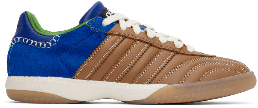 Brown & Blue adidas Originals Edition Pony Samba Millennium Sneakers