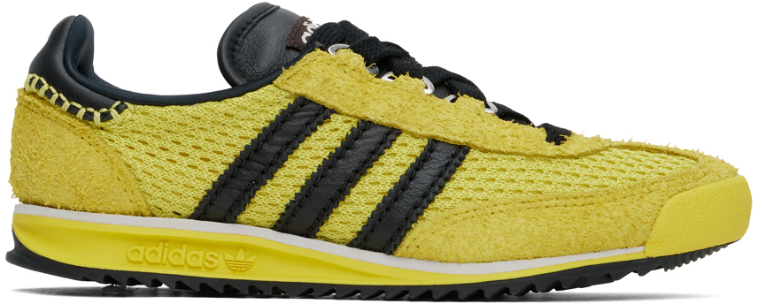 Shop Wales Bonner Yellow & Black Adidas Originals Edition Sl76 Sneakers