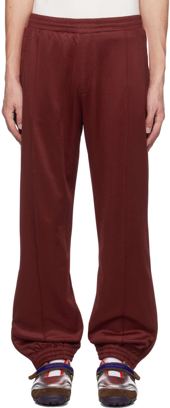 Shop Wales Bonner Red Essence Track Pants In Burgundy Red