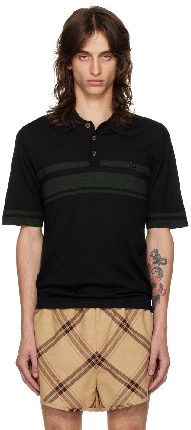 Black & Green Dawn Polo