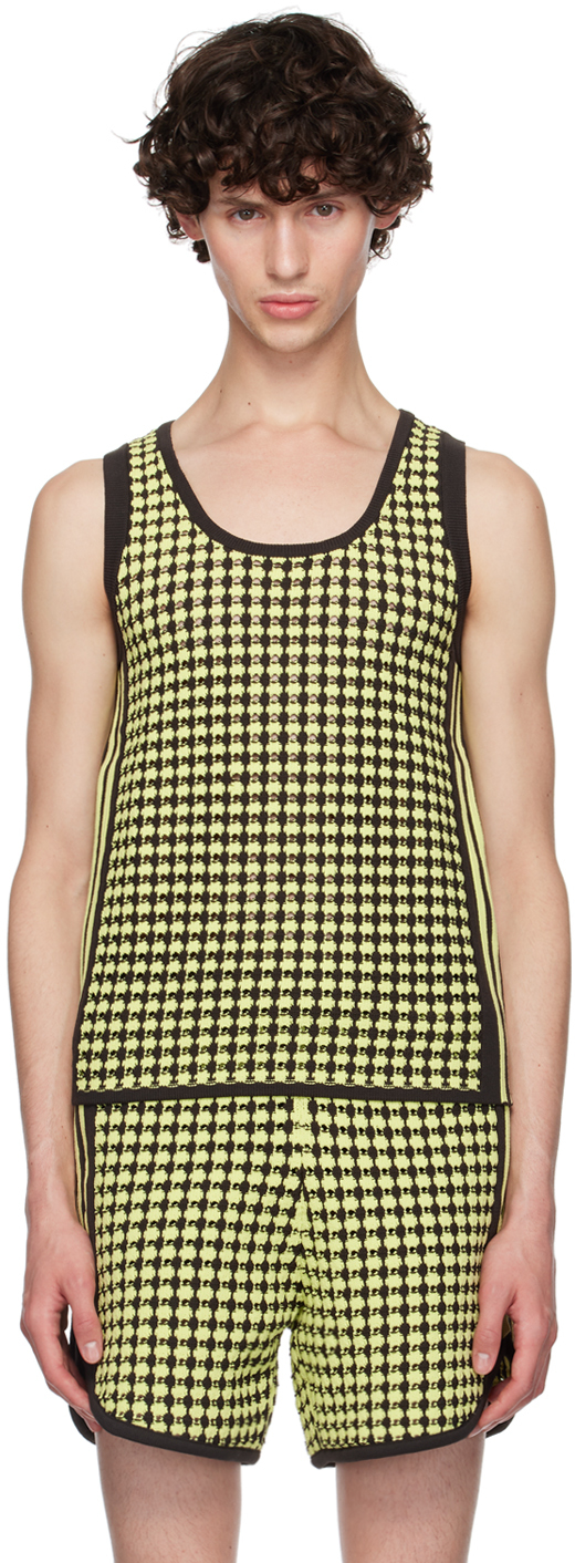 Wales Bonner: Green & Brown adidas Originals Edition Ribbed Tank Top ...