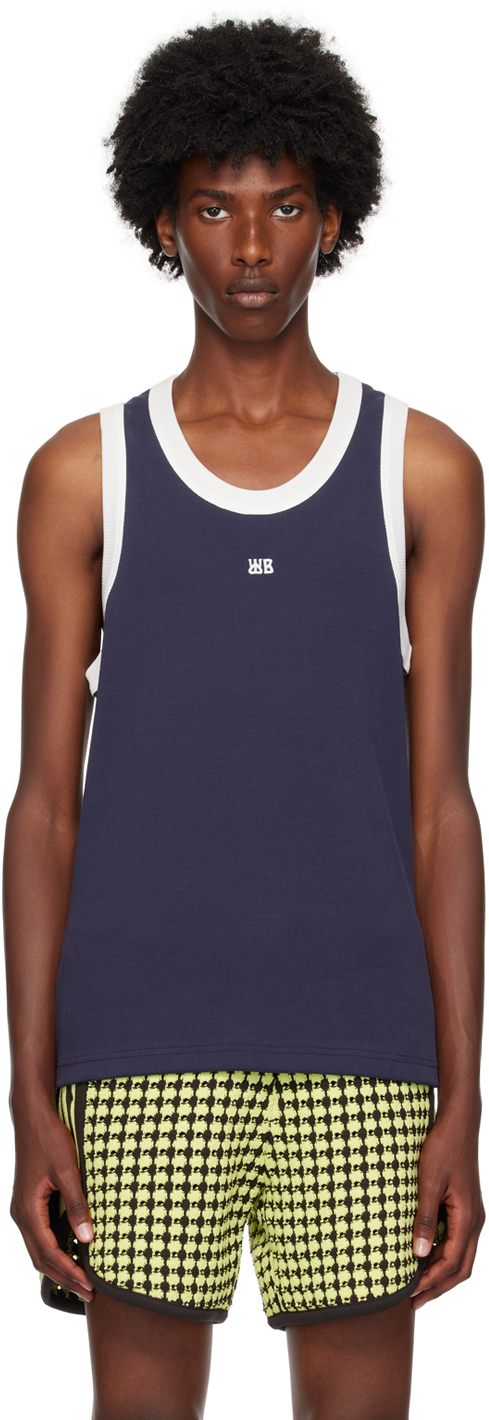 Navy Record Tank Top