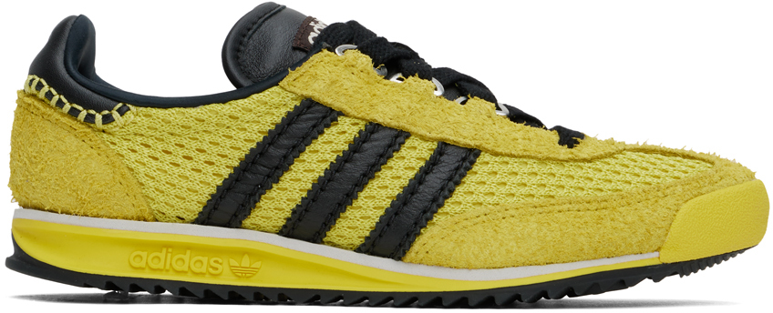 WALES BONNER YELLOW & BLACK ADIDAS ORIGINALS EDITION SL76 SNEAKERS 