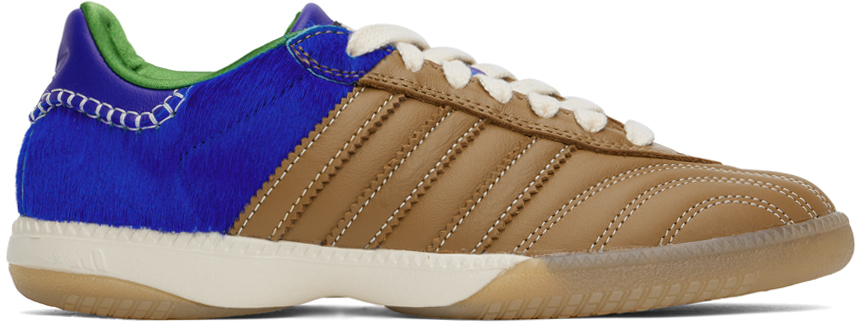 Brown & Blue adidas Originals Edition Pony Samba Millennium Sneakers