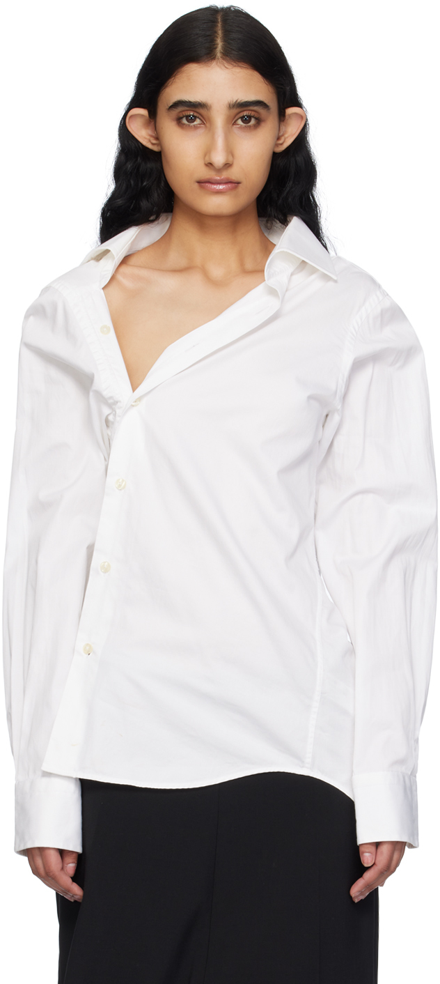 White Asymmetric Shirt