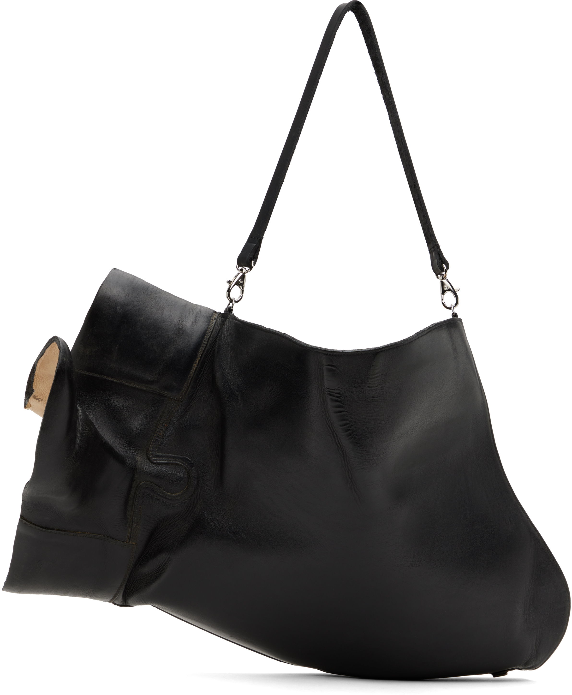 Black & Beige Boot Bag