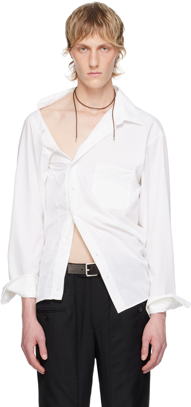 White Asymmetric Shirt
