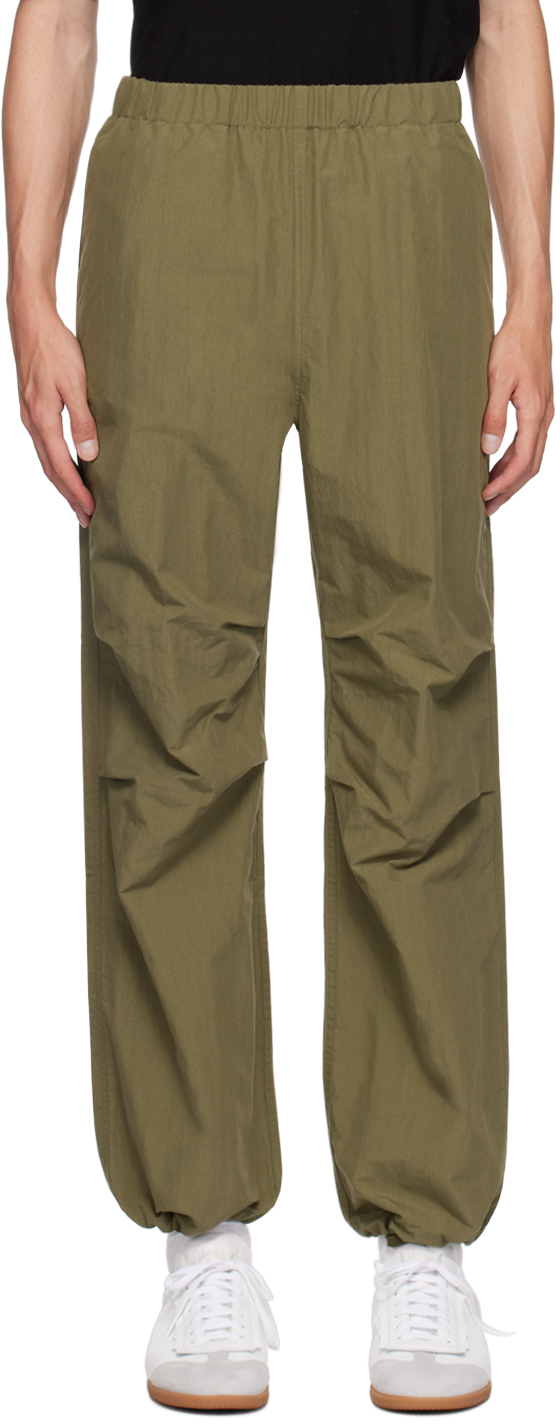 Shop John Elliott Khaki Himalayan Parachute Trousers In Olive