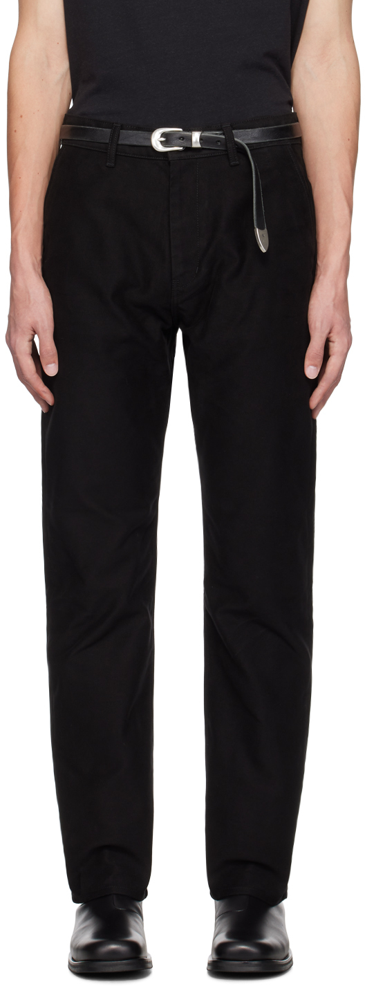 Black Moleskin Trousers by John Elliott on Sale
