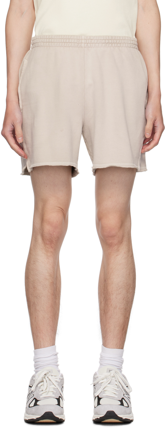 Shop John Elliott Taupe Skeptic Shorts In Dusty Shroom