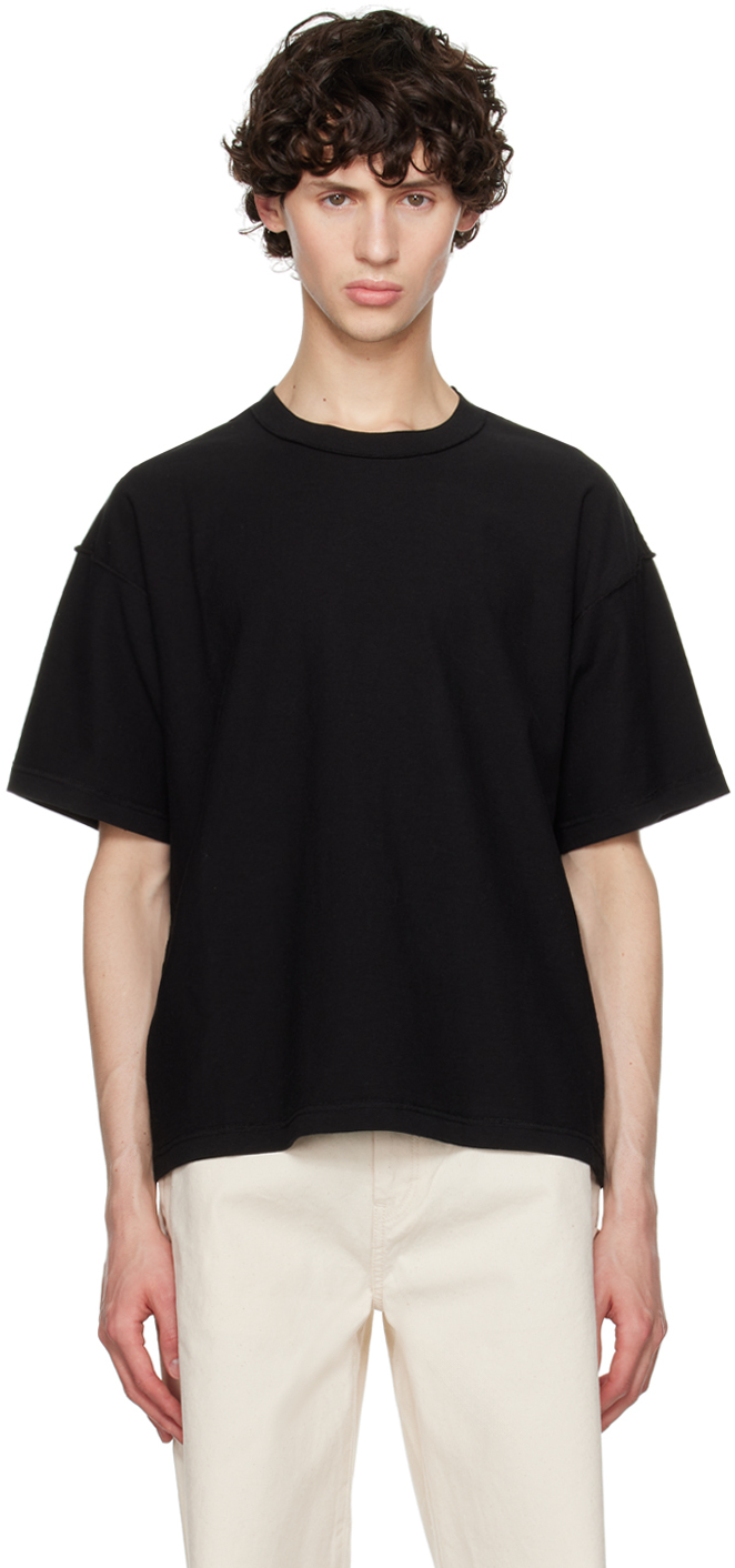 Black Reversed Cropped T-Shirt