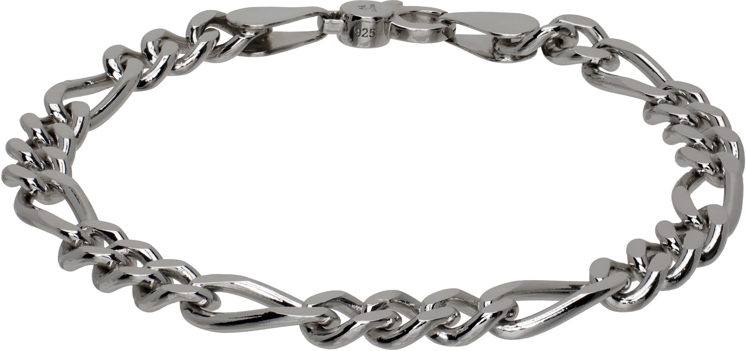 Silver Bo Thick Bracelet