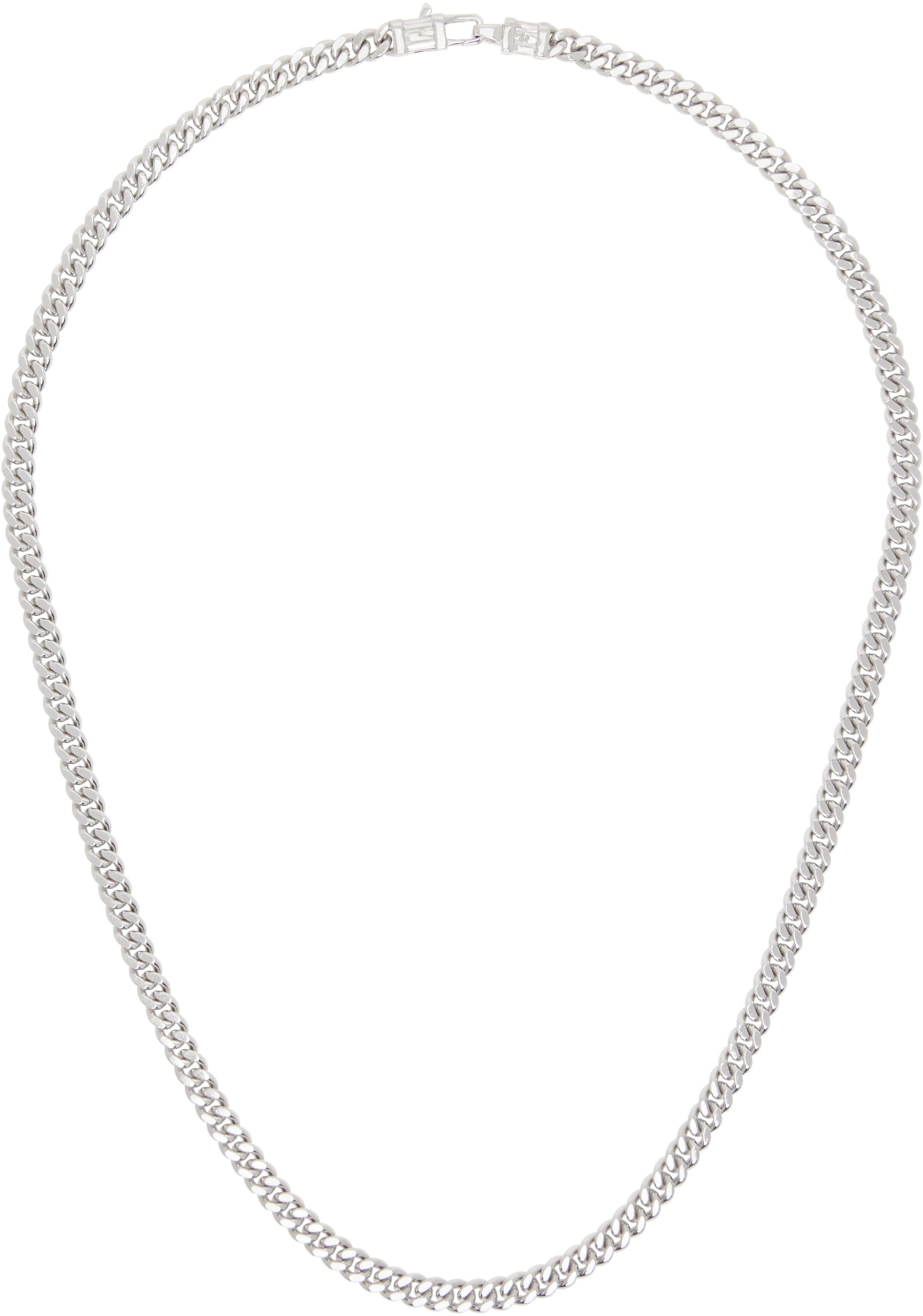 Silver Curb Chain L Necklace