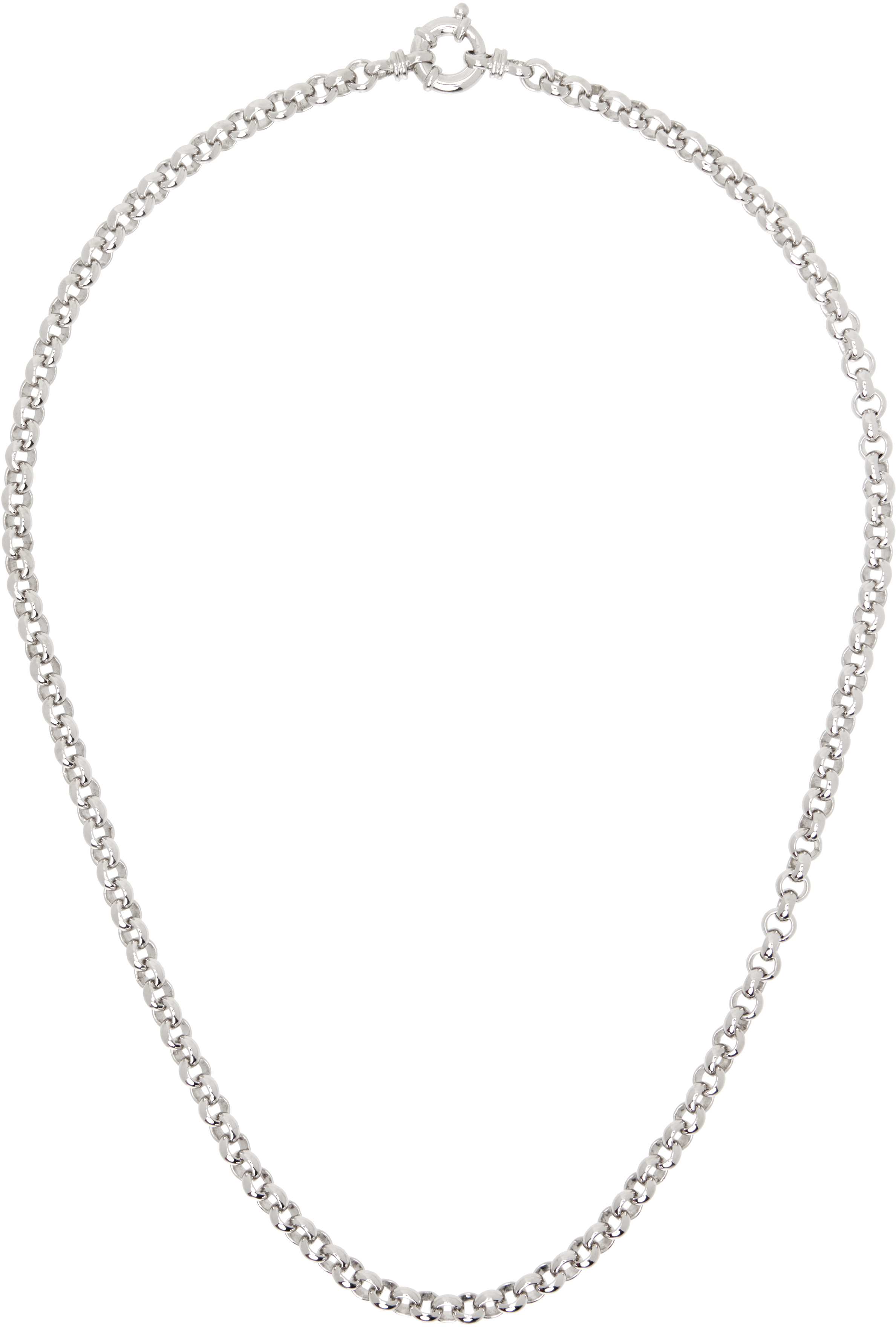 TOM WOOD SILVER THICK ROLO CHAIN NECKLACE 