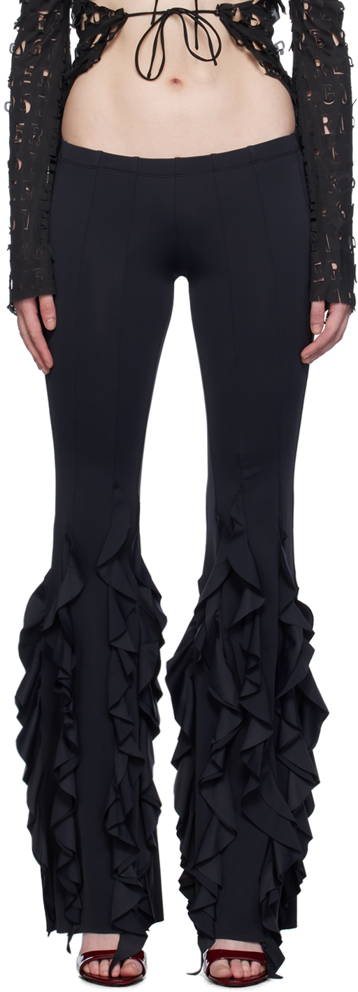 Shop Poster Girl Black Rhonda Trousers In Pitch Black