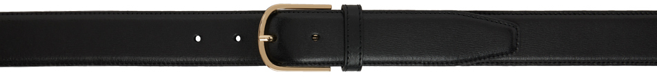 Shop Totême Black Wide Trouser Belt In 001 Black