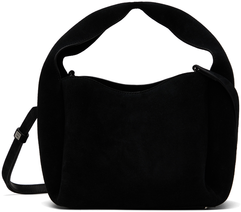 Black Suede Bucket Bag