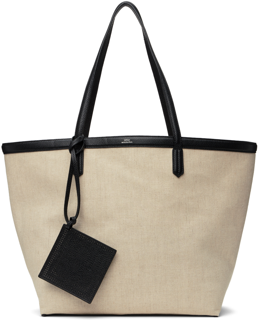 Beige Canvas Travel Tote