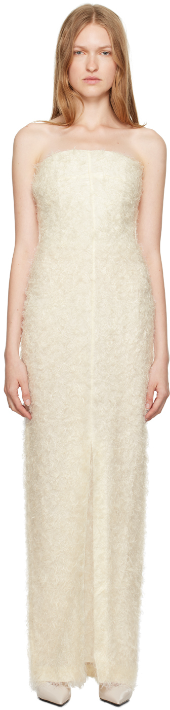 【TOTEME】コットンブレンド マキシドレス ホワイト Cotton-blend maxi dress in white - Toteme | Mytheresa