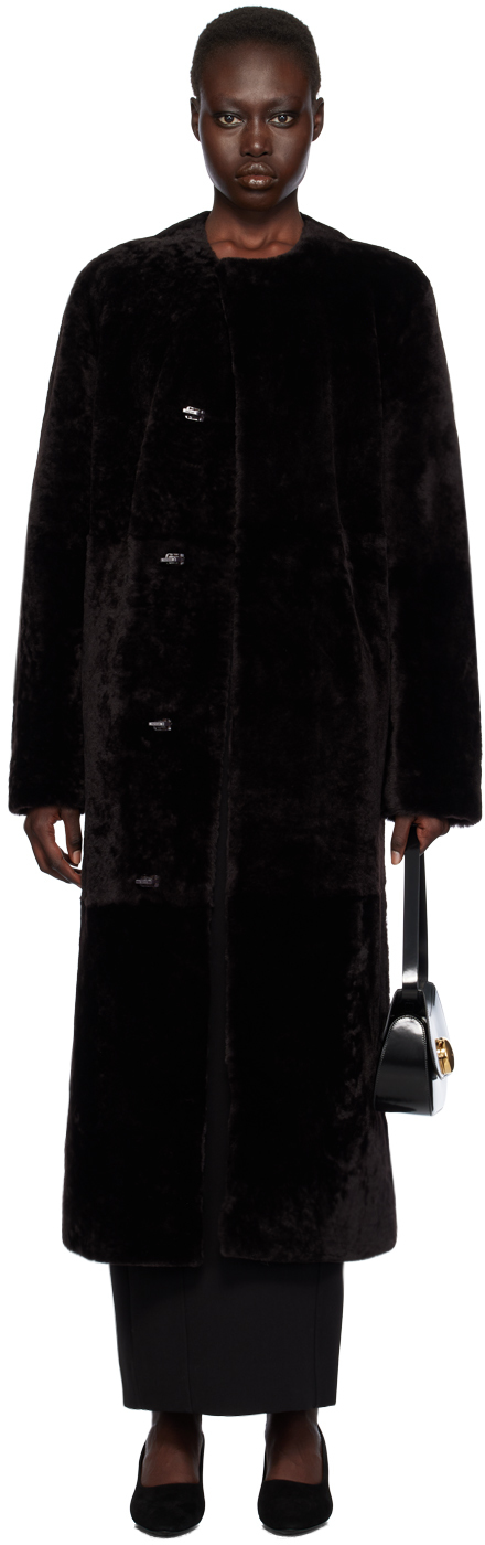 Brown Soft Shearling Coat