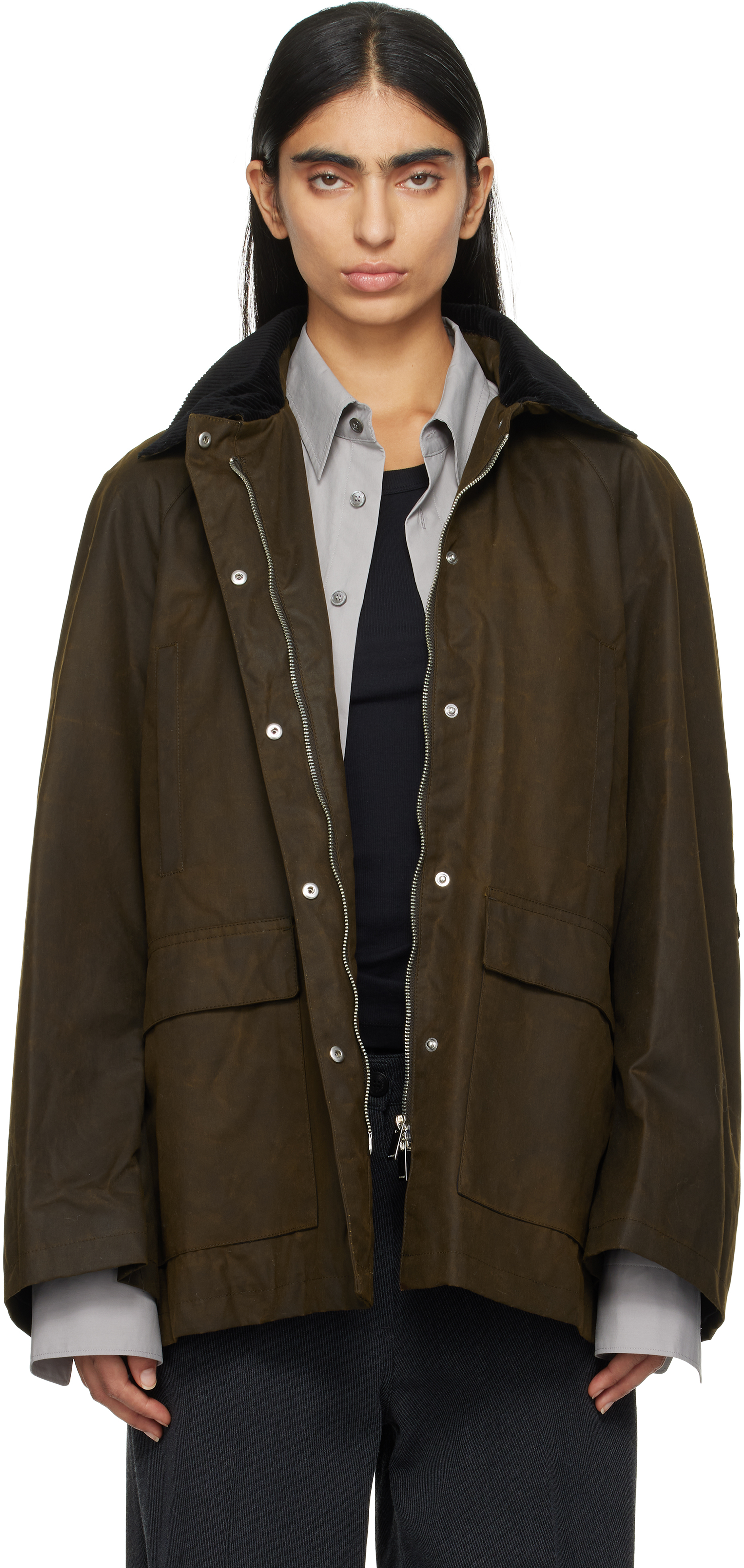 Shop Totême Brown Country Jacket In Bark 213