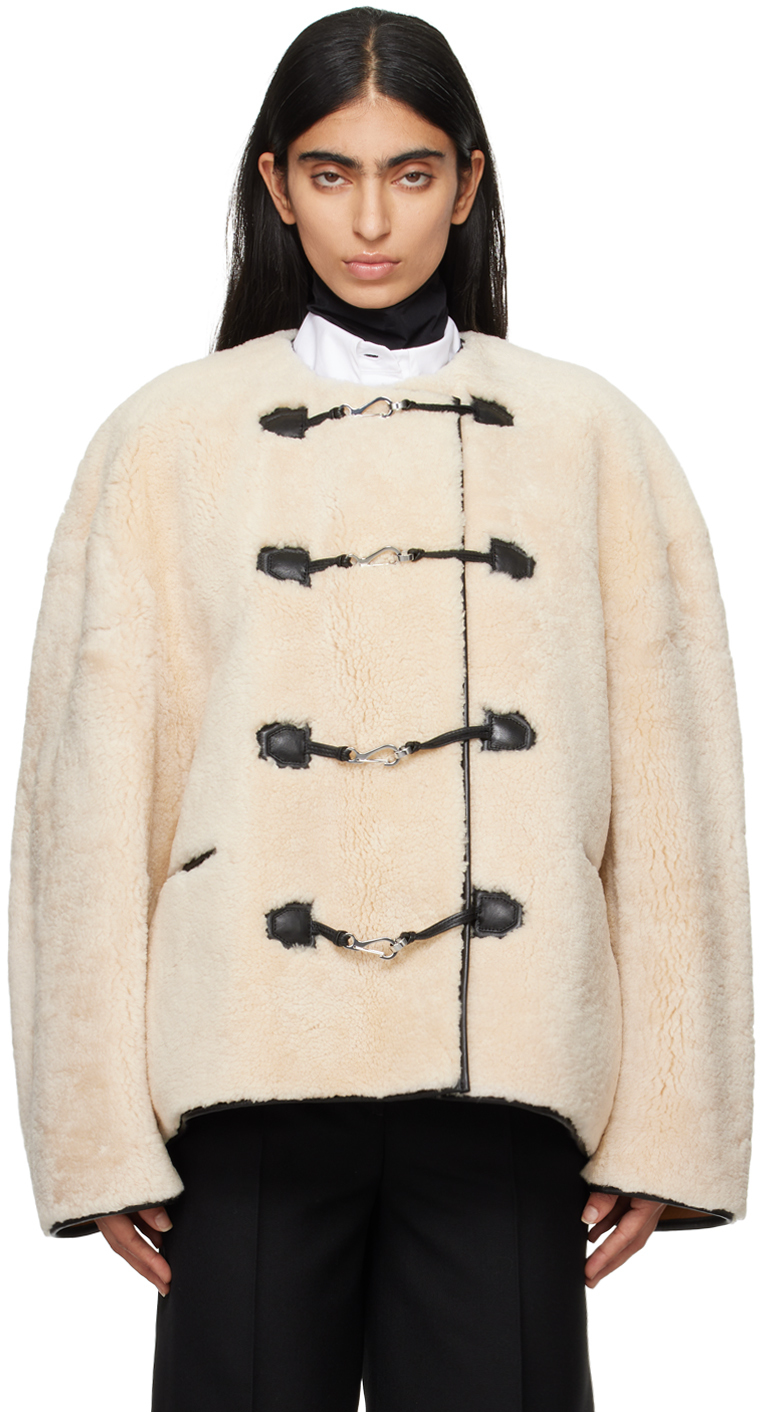 Off-White Teddy Clasp Shearling Jacket