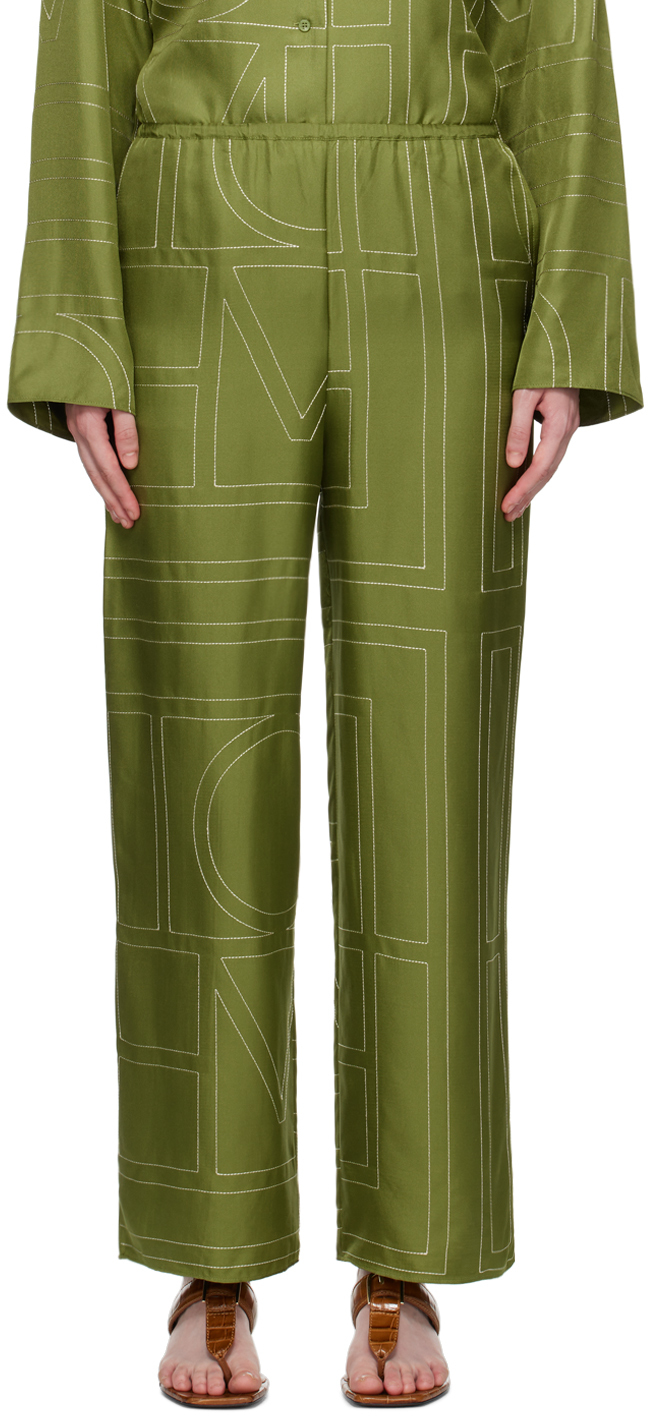 Green Monogram Lounge Pants