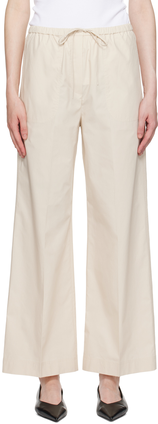 Beige Drawstring Trousers