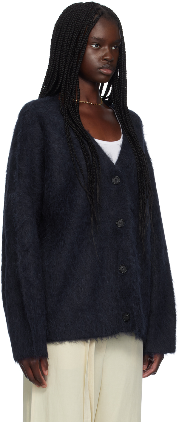 Totême Ssense Exclusive Navy Boxy Cardigan In 016 Navy