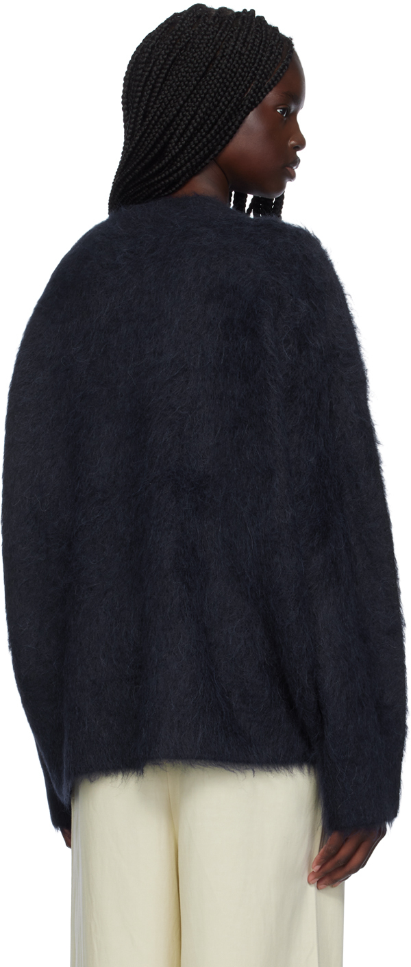 Totême Ssense Exclusive Navy Boxy Cardigan In 016 Navy