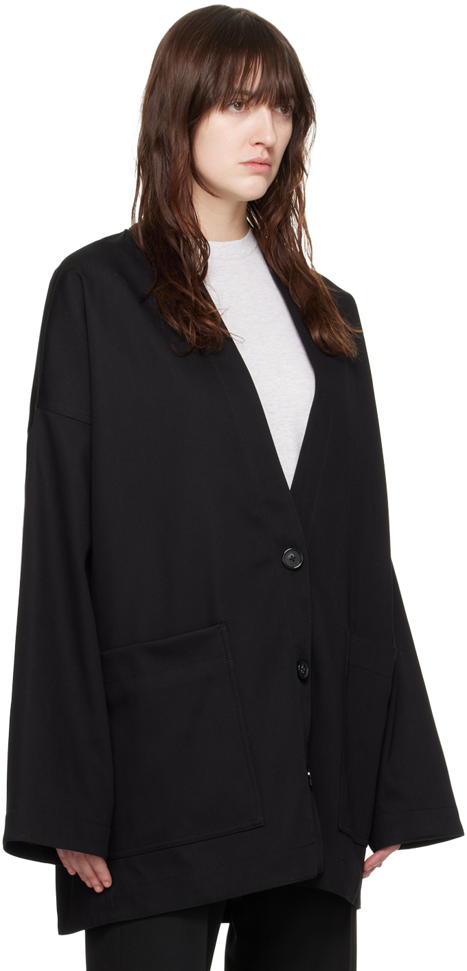 TOTÊME BLACK PATCH POCKET CARDIGAN