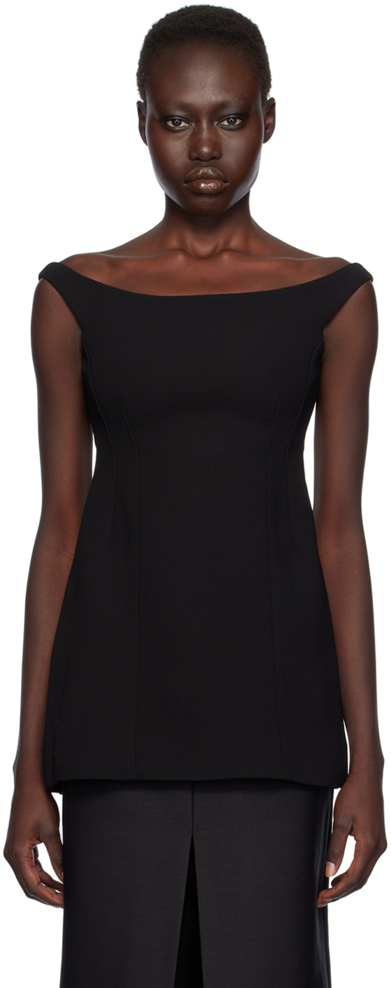 【TOTEME】オフショルダートップ Curved off-shoulder top eggnog – TOTEME