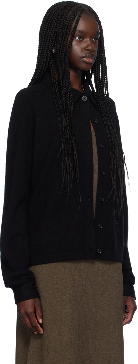 Totême Black Raglan-sleeve Cardigan In 001 Black