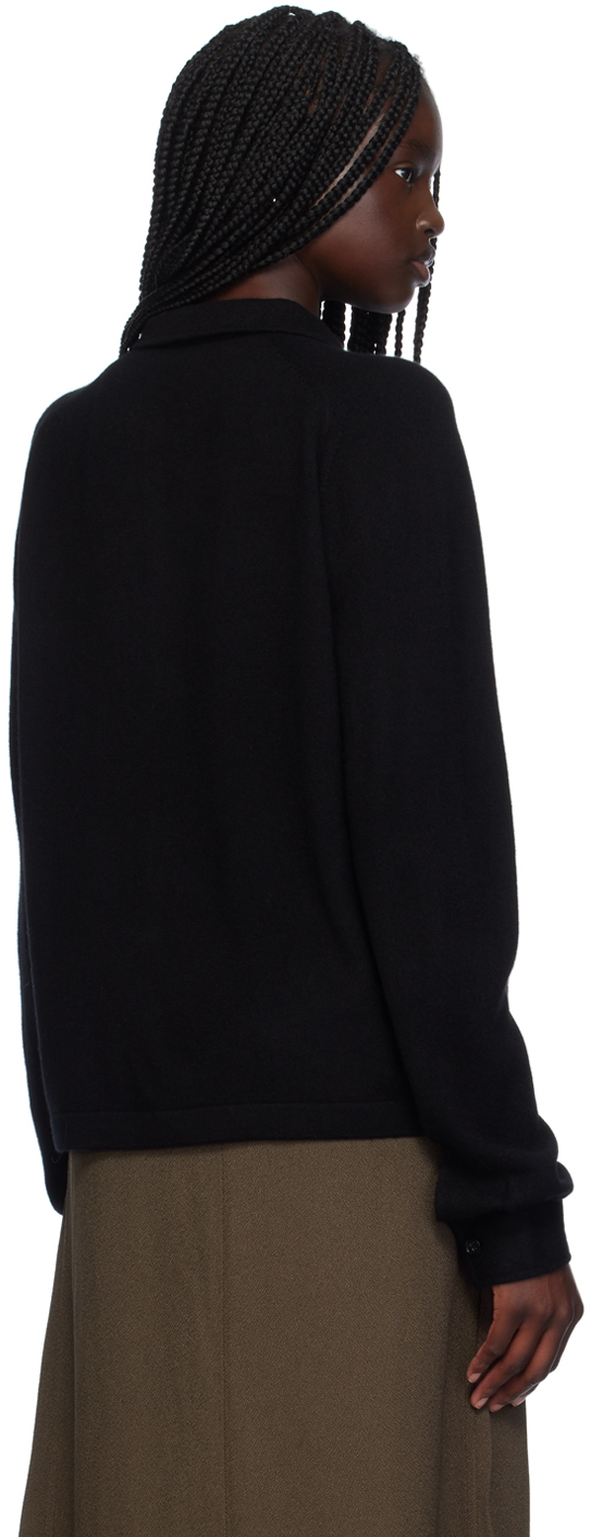 Totême Black Raglan-sleeve Cardigan In 001 Black